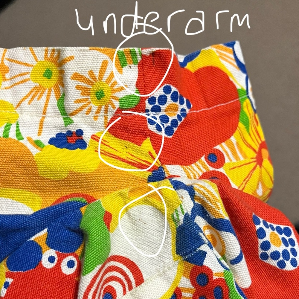 70s Handmade Floral Blazer Jacket / Top Groovy Pop Art Psychedelic Colorful - Picture 14 of 16